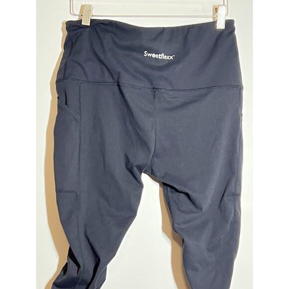 Sweetflexx EUC Black Full Length High Rise Resistance Leggings Size 12 - Picture 4 of 7